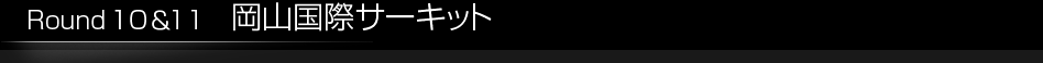 Round 10&11　岡山国際サーキット