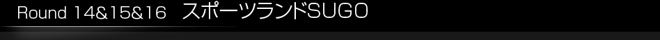 Round 14&15&16　スポーツランドSUGO